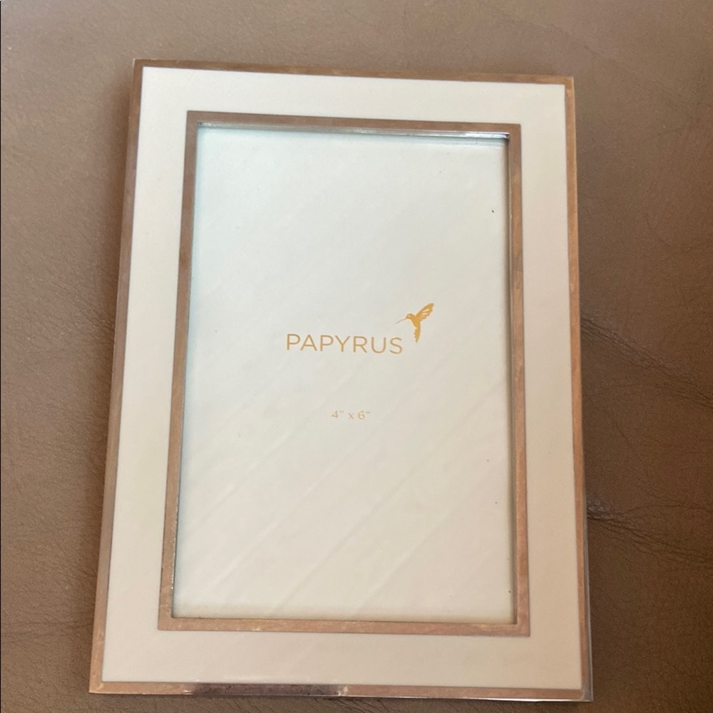 Papyrus Elegant Gold and Cream Frame